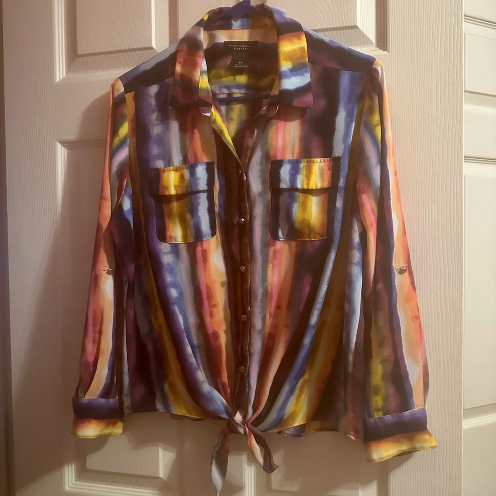 Investments Multicolor Striped Blouse
